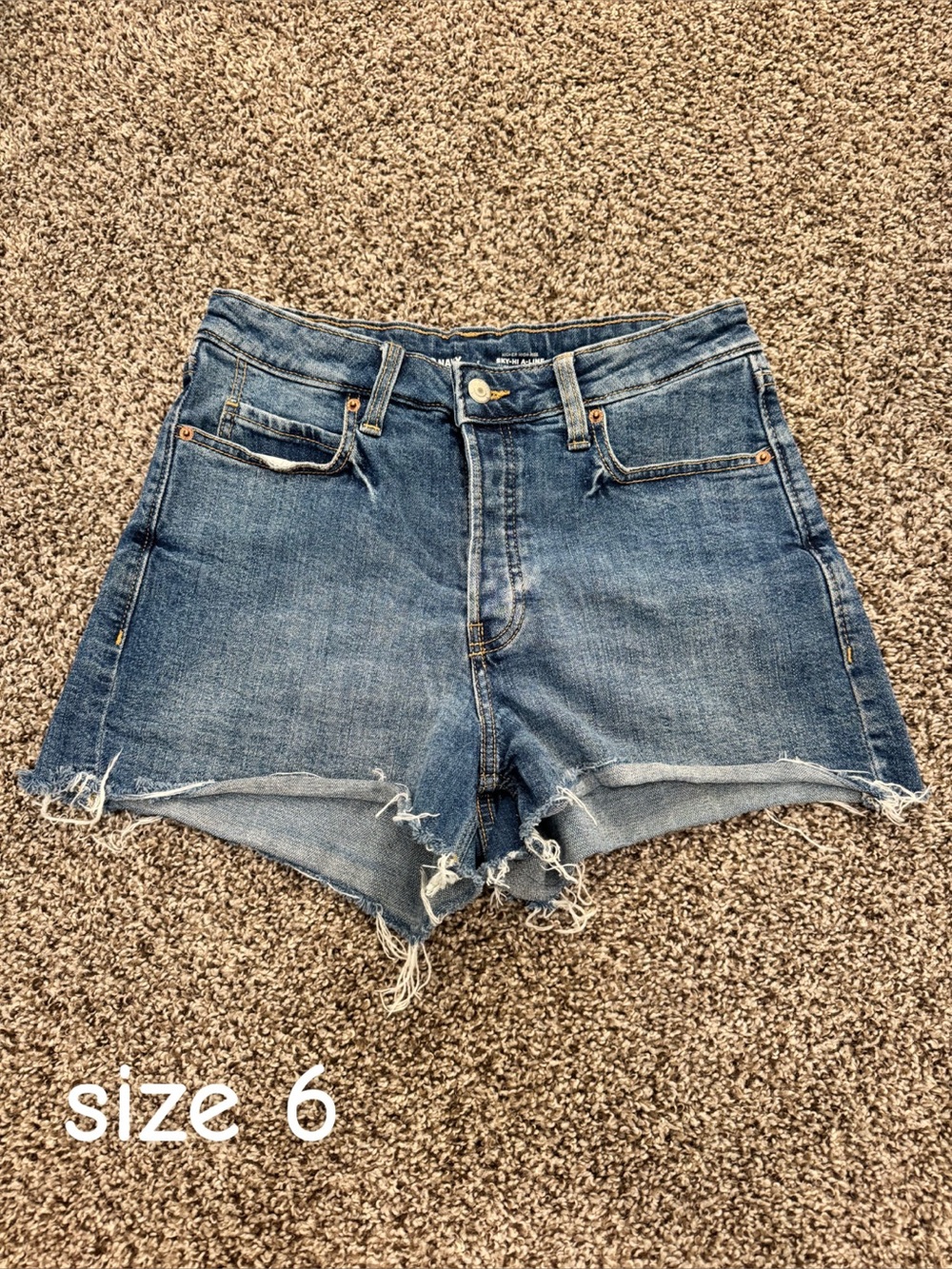 Old Navy Distressed Blue Denim Cutoff Shorts